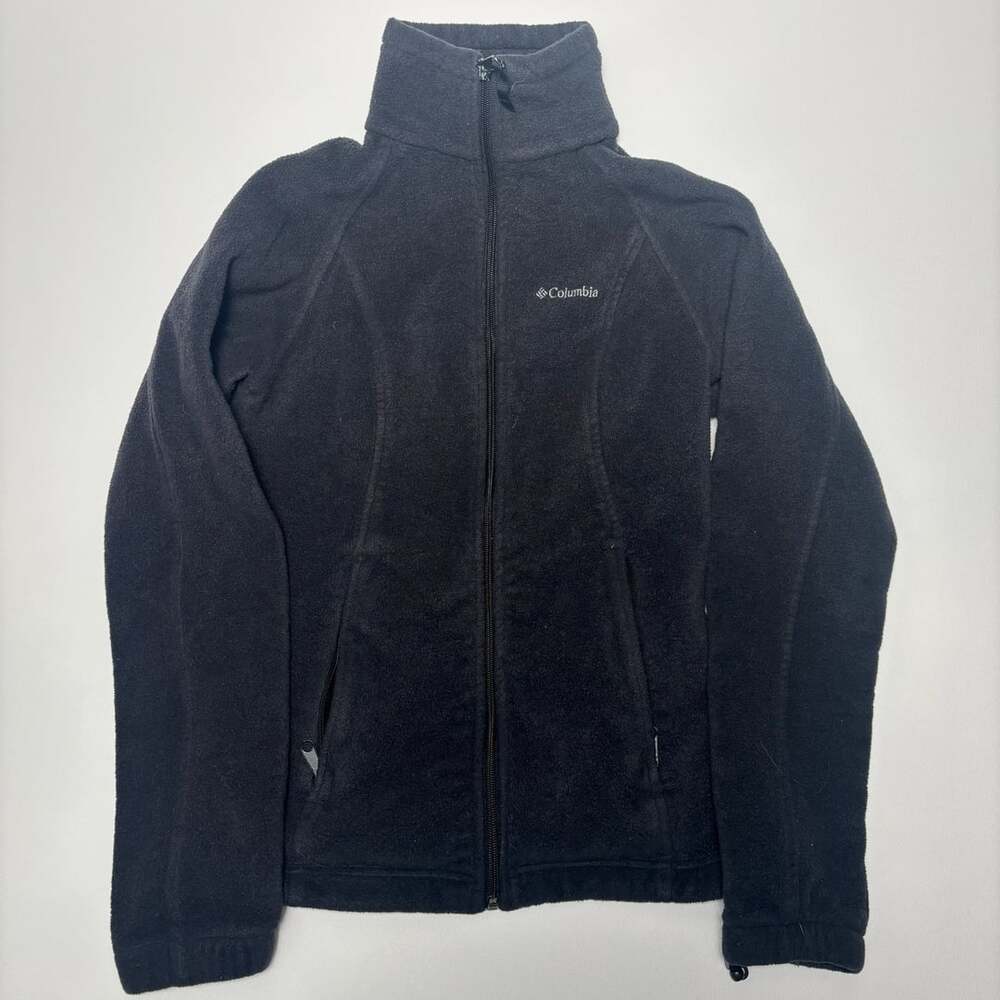 Columbia Full Zip Fleece Jacket Size S Black